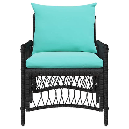 Sedia da Giardino Nero 60 x 70 x 78cm polyrattan