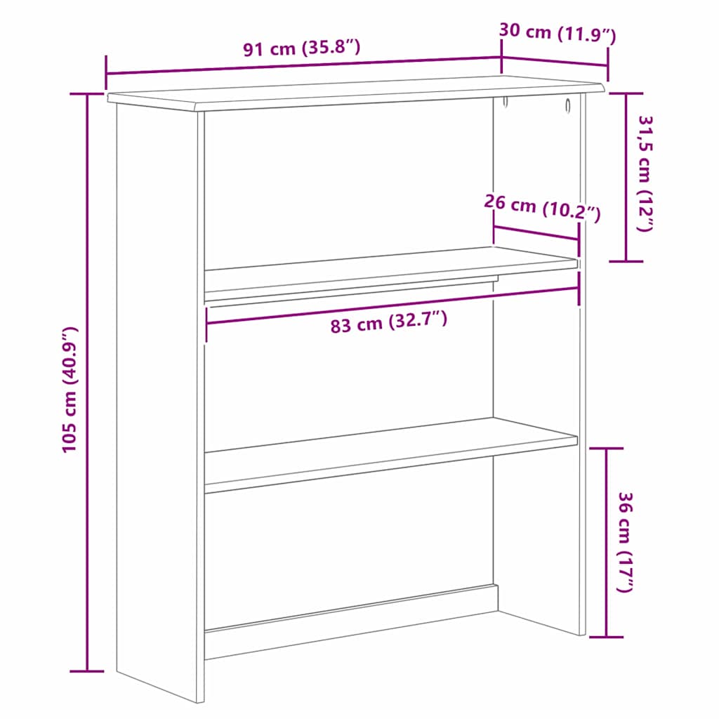 Gabbia ASKIM Bianco 91 x 30 x 104 cm Legno di pino massello - homemem39