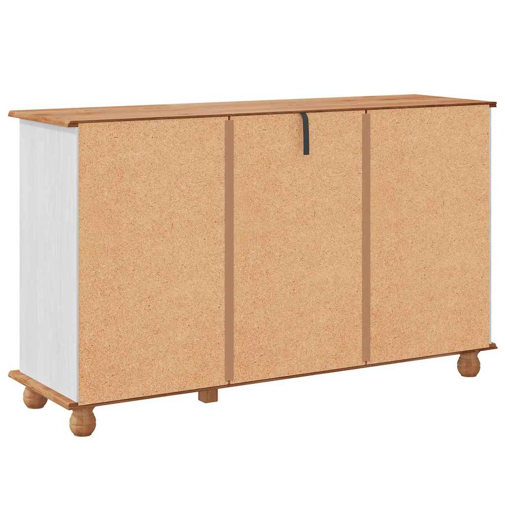 Credenza ASKIM Bianco 133.5 x 40 x 79 cm Legno di pino massello - homemem39
