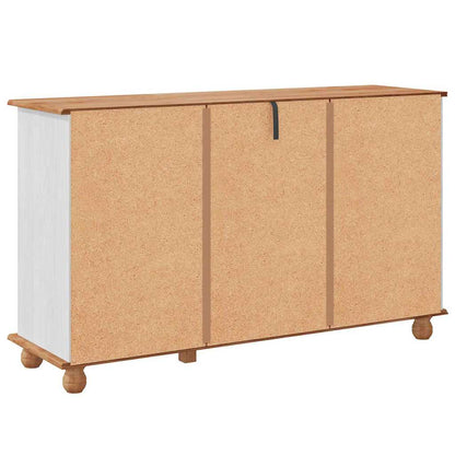 Credenza ASKIM Bianco 133.5 x 40 x 79 cm Legno di pino massello - homemem39