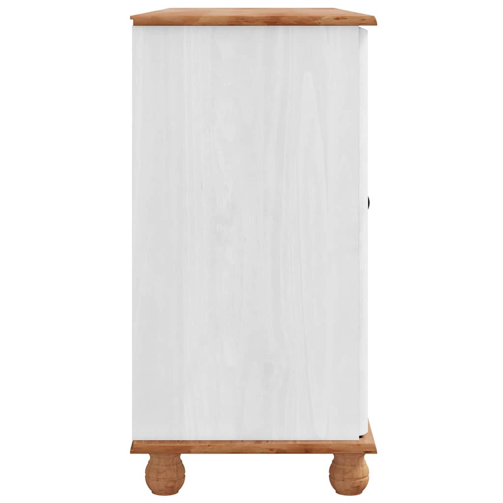 Credenza ASKIM Bianco 133.5 x 40 x 79 cm Legno di pino massello - homemem39