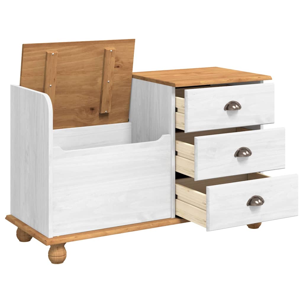 Panchina con contenitore ASKIM Bianco 100 x 39 x 62 cm | homemem39