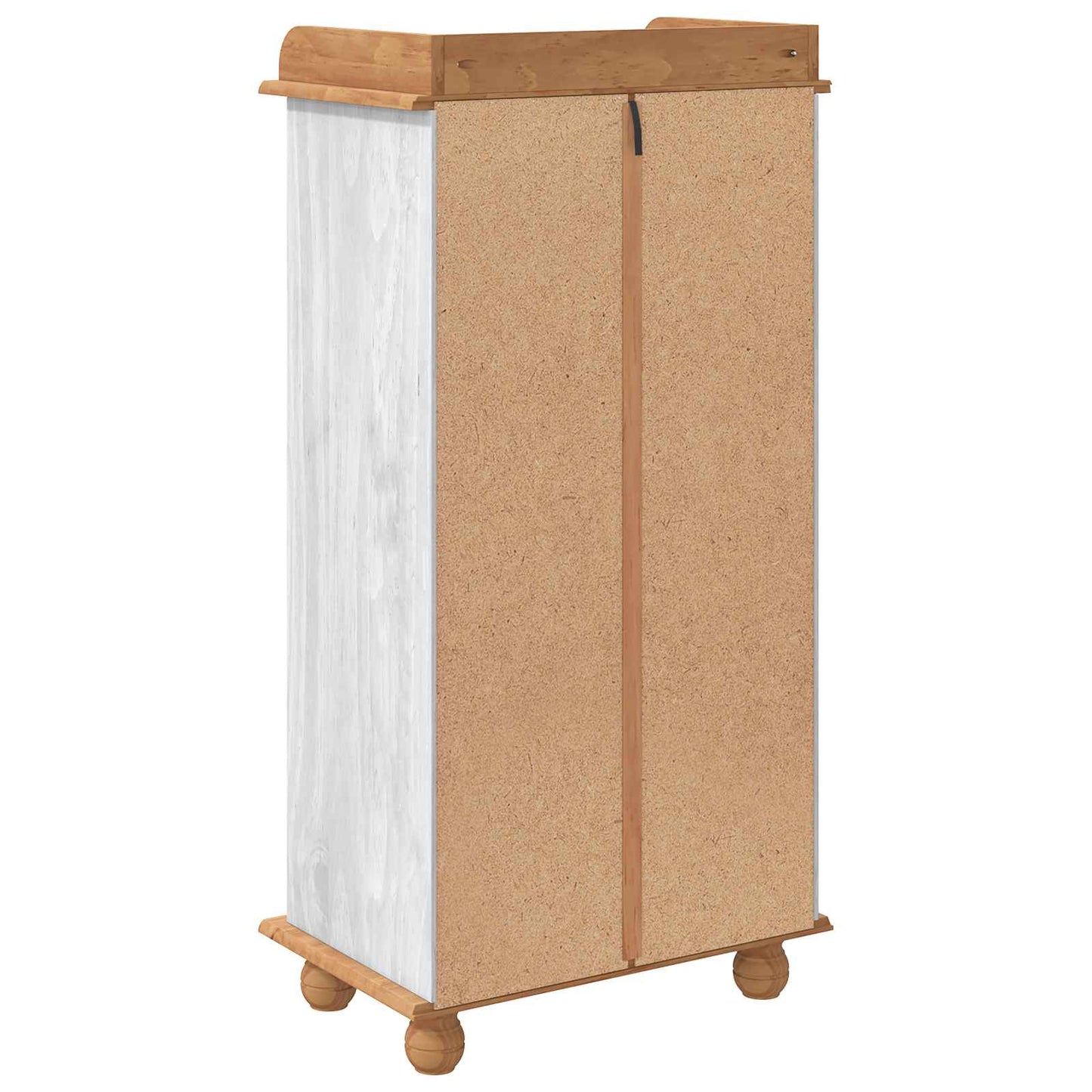 Mobile per vino ASKIM Bianco con Top al Miele 57 x 37 x 114 cm