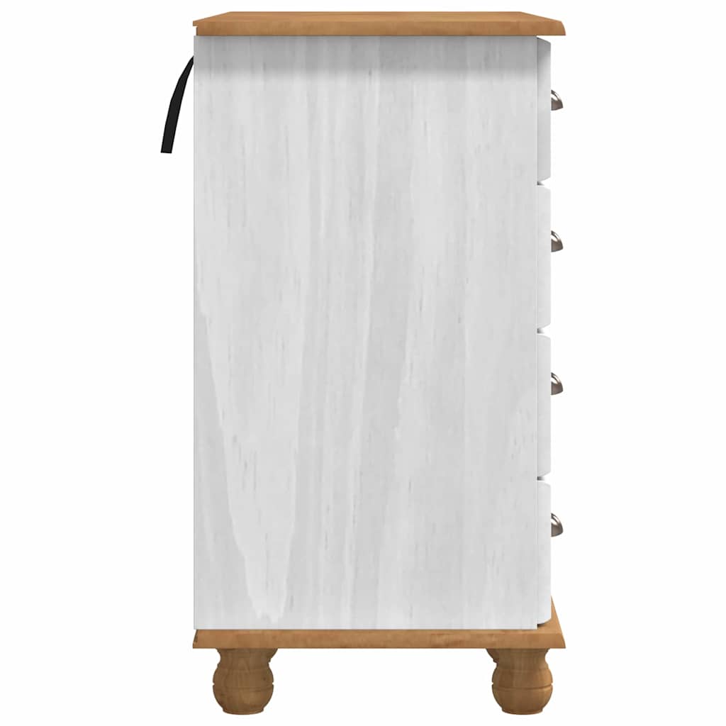 Scrivania ASKIM Bianco 95 x 40 x 75 cm Legno di pino massello