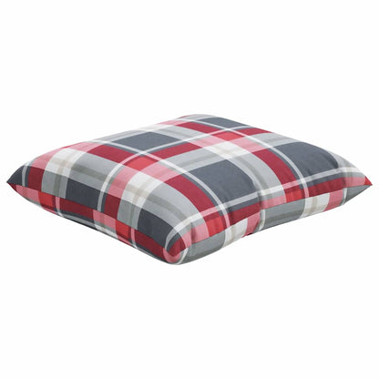 Cuscini per divano 4 pz Rossi a Quadri 50x50 cm in Tessuto | homemem39