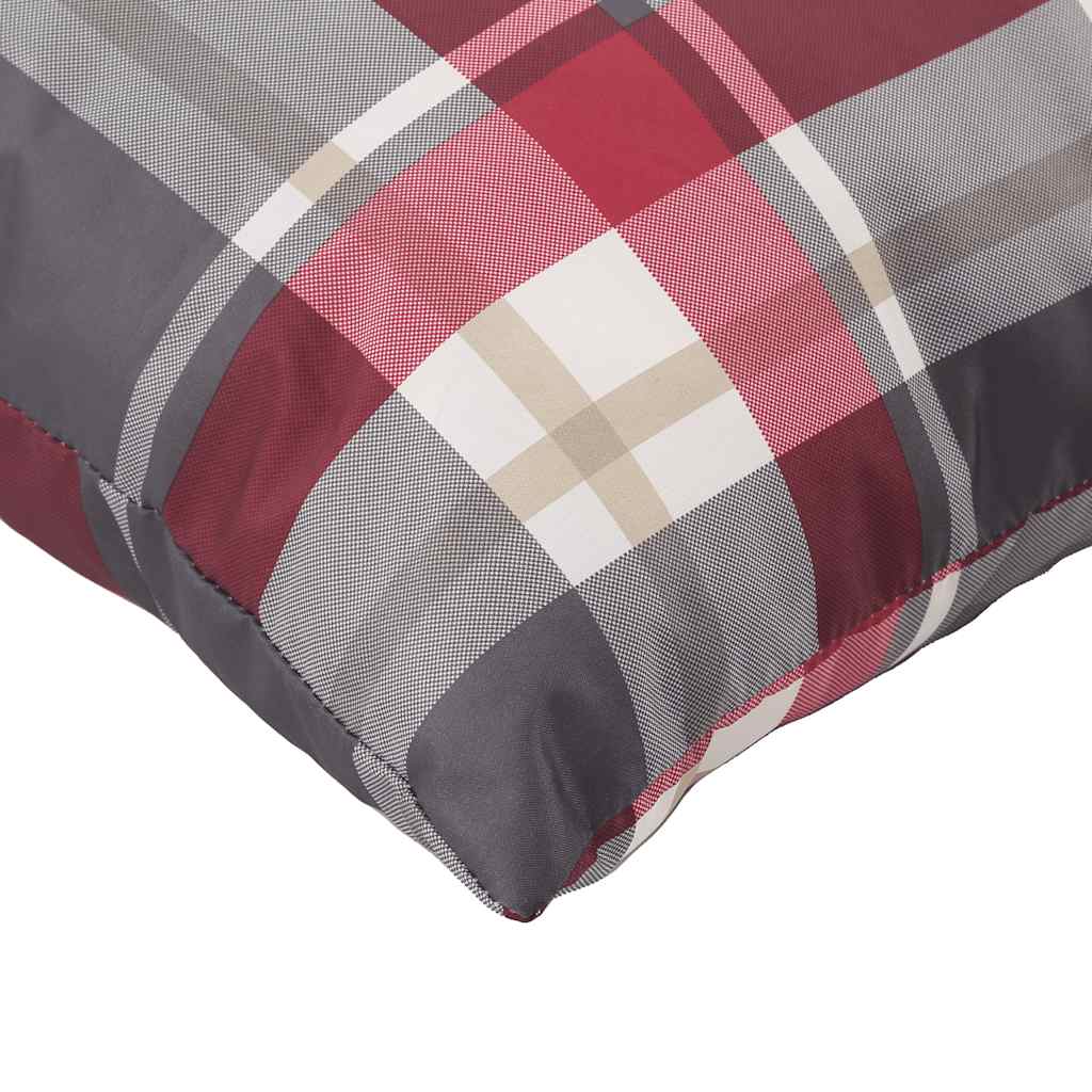 Cuscini per divano 4 pz Rossi a Quadri 50x50 cm in Tessuto | homemem39