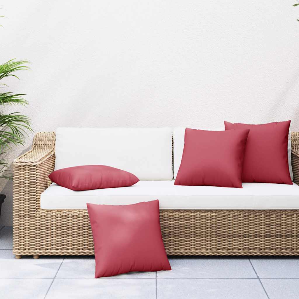 Cuscini per divano 4 pz colore Rosso Vino 60x60 cm in Tessuto | homemem39