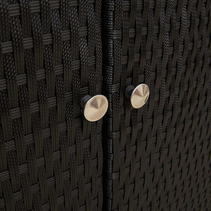 Armadio con archiviazione Nero 100 x 36 x 102 cm Rattan