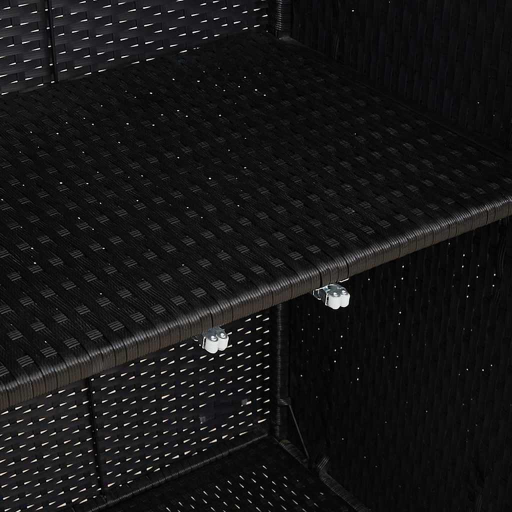 Armadio con archiviazione Nero 100 x 36 x 102 cm Rattan