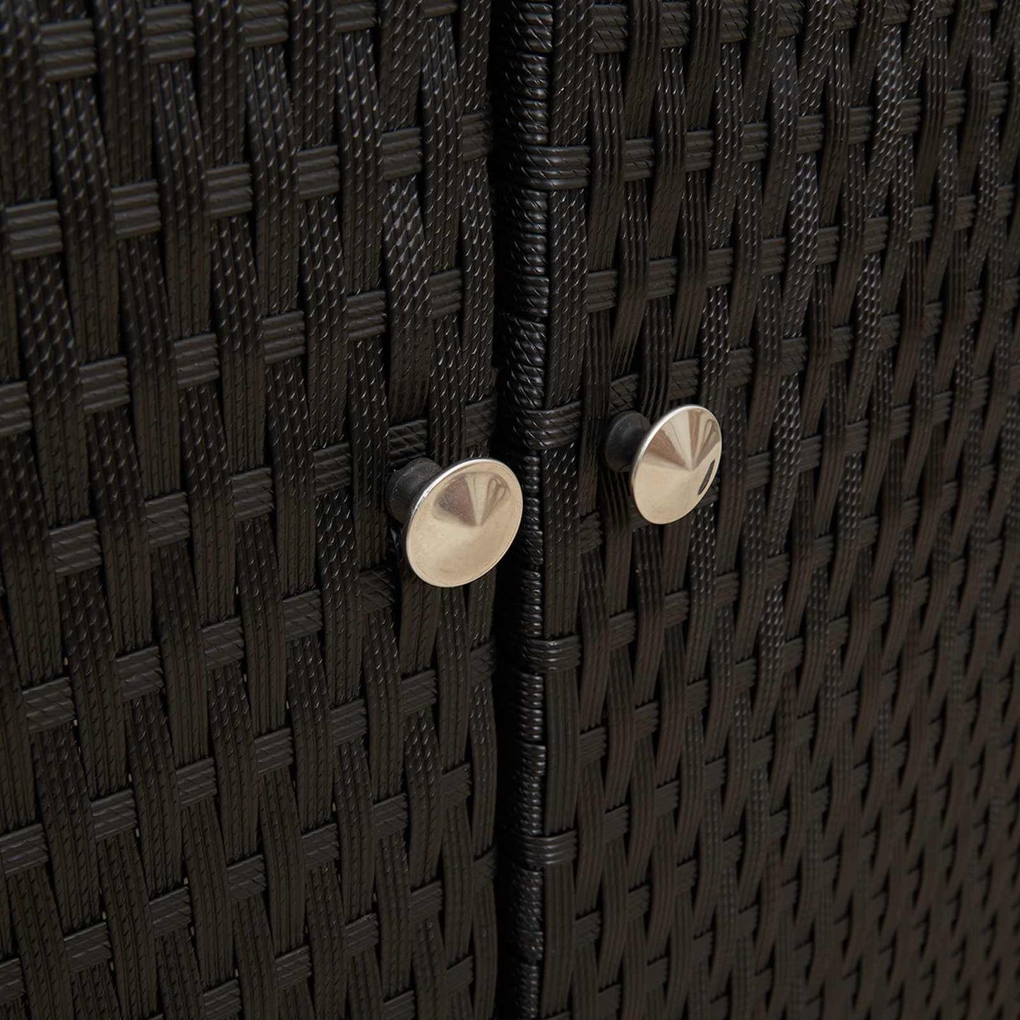 Armadio con lo scaffale con porta Nero 100 x 36 x 102 cm Rattan