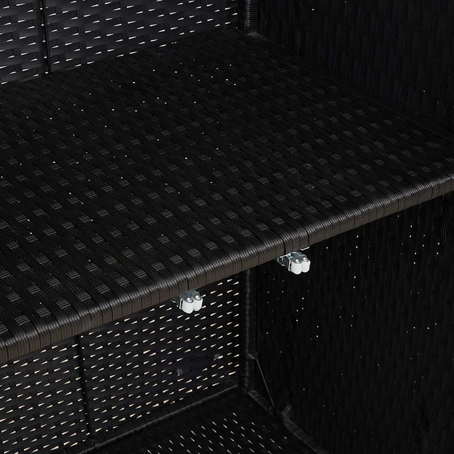 Armadio con lo scaffale con porta Nero 100 x 36 x 102 cm Rattan
