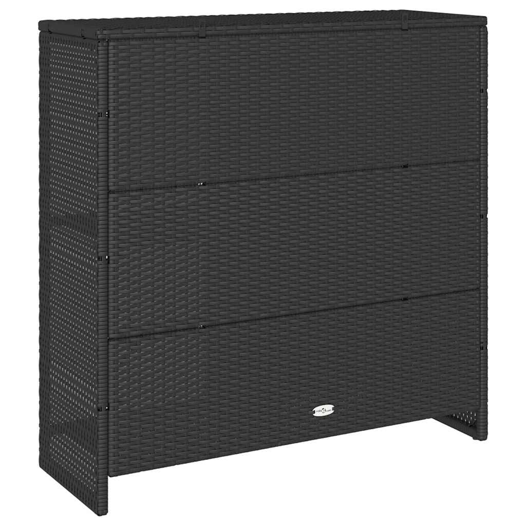 Armadio con archiviazione Nero 100 x 36 x 102 cm Rattan
