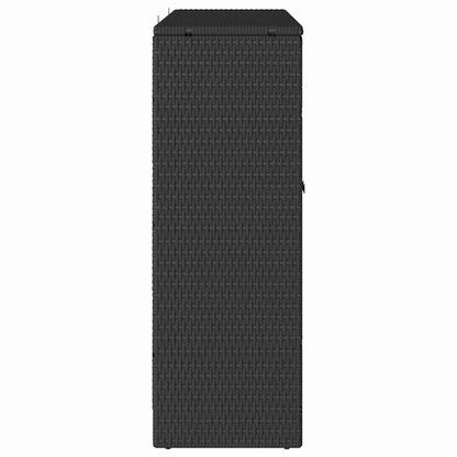 Armadio con archiviazione Nero 100 x 36 x 102 cm Rattan