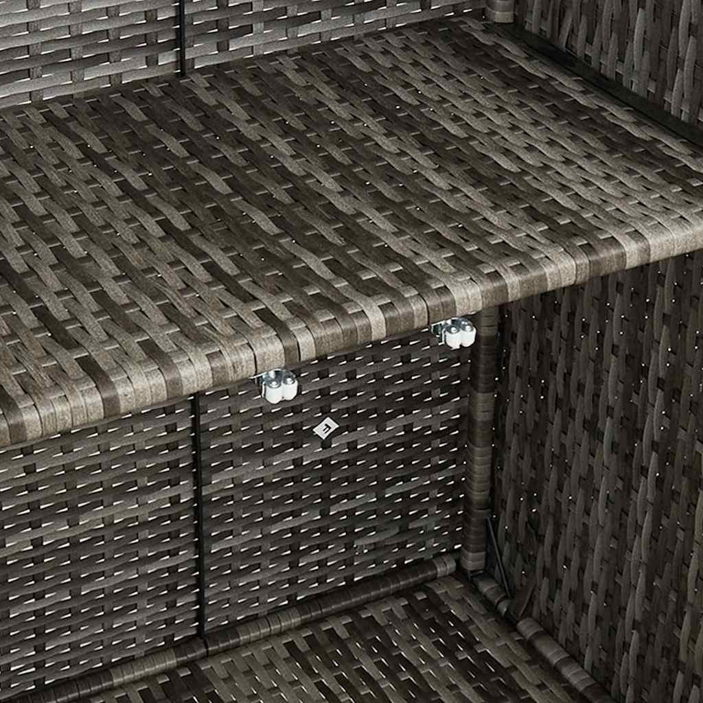 Armadio con archiviazione Grigio 100 x 36 x 102 cm Rattan