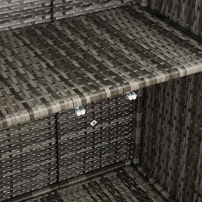 Armadio con archiviazione Grigio 100 x 36 x 102 cm Rattan