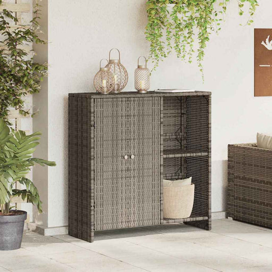 Armadio con archiviazione Grigio 100 x 36 x 102 cm Rattan