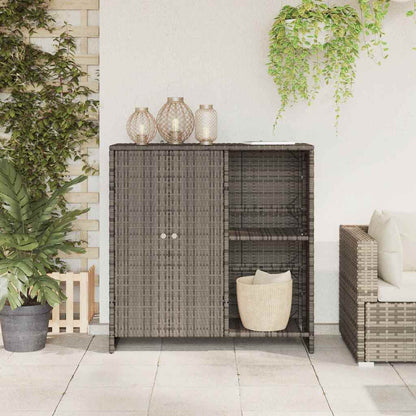 Armadio con archiviazione Grigio 100 x 36 x 102 cm Rattan