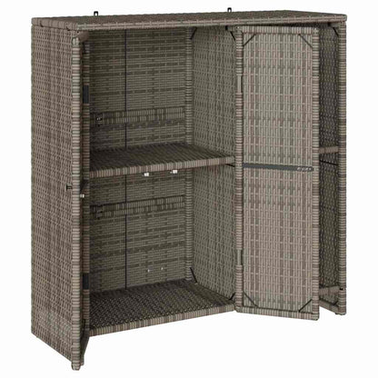 Armadio con archiviazione Grigio 100 x 36 x 102 cm Rattan