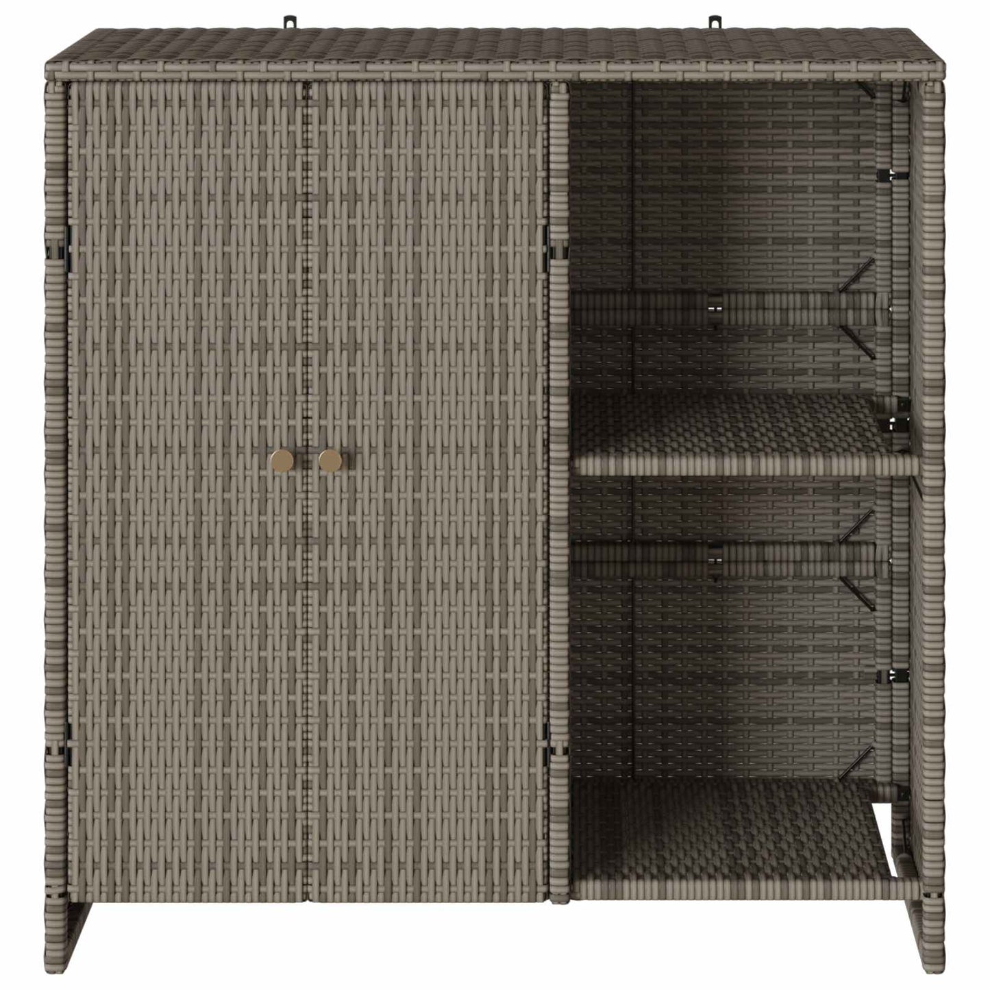Armadio con lo scaffale Grigio 100 x 36 x 102 cm Rattan