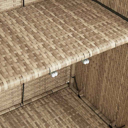 Armadio con archiviazione Beige 100 x 36 x 102 cm Rattan