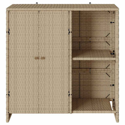 Armadio con archiviazione Beige 100 x 36 x 102 cm Rattan