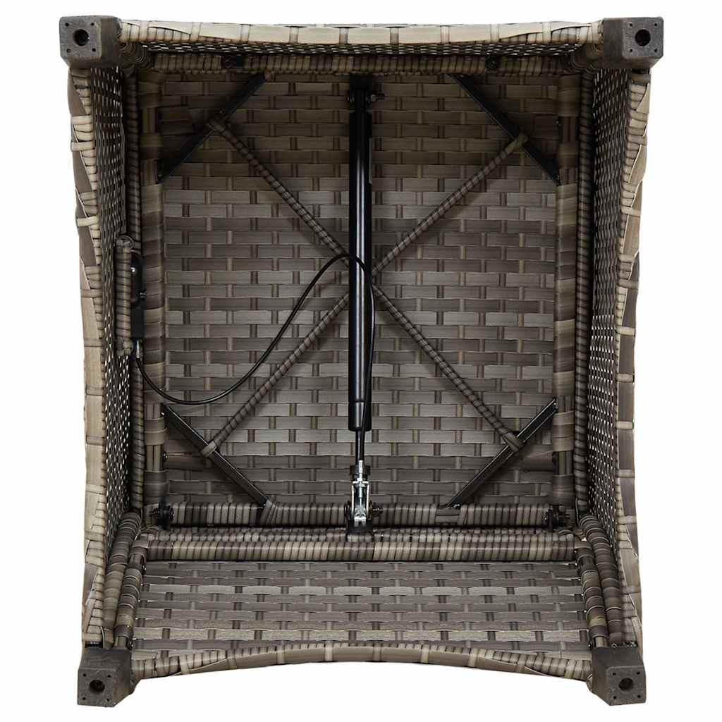 Poltrona reclinabile Grigio 56 x 66 x 95cm polyrattan