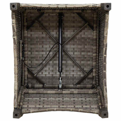 Poltrona reclinabile Grigio 56 x 66 x 95cm polyrattan