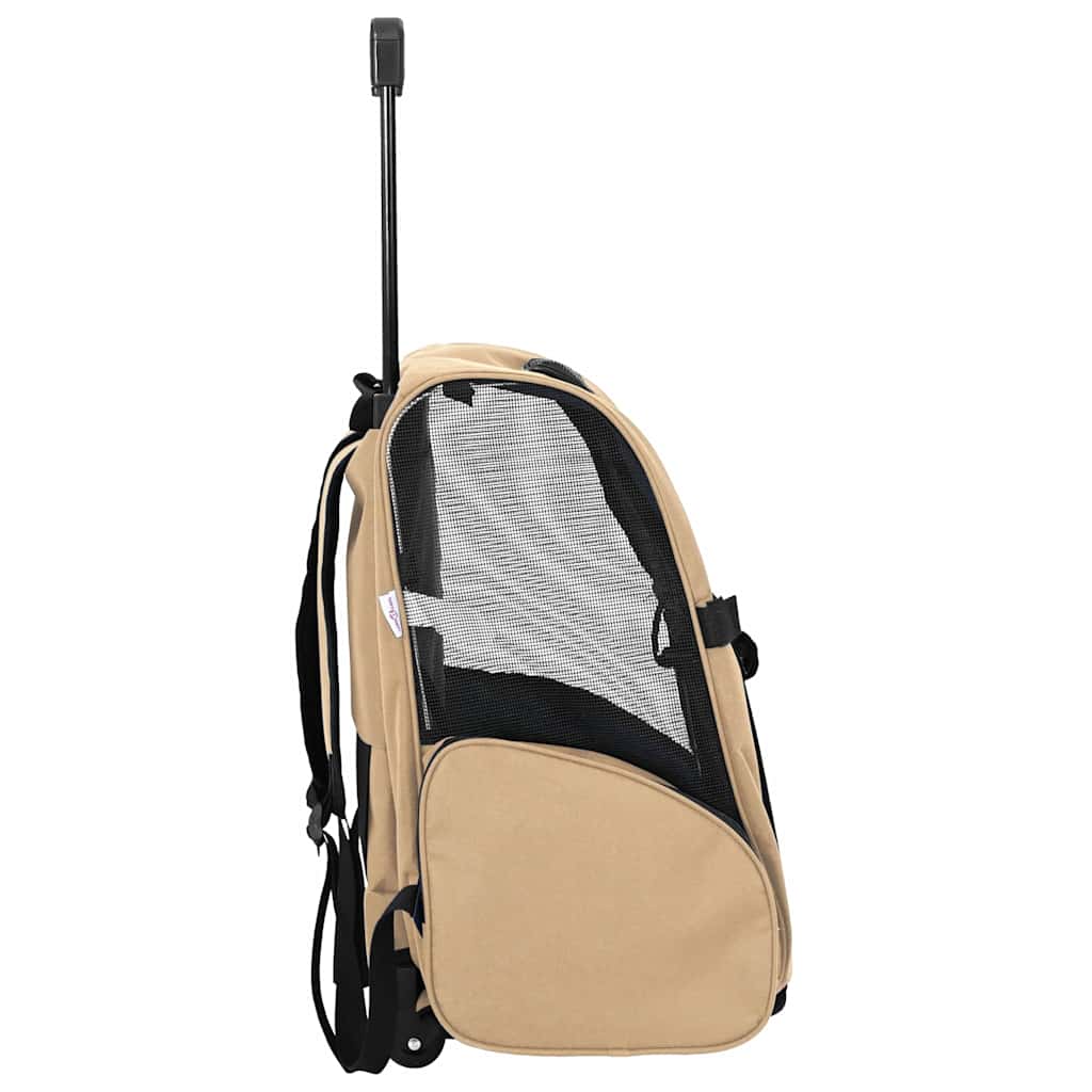 Carrello per Animali 3 in 1 Design Sabbia 48x32x57 cm Tessuto Oxford - homemem39