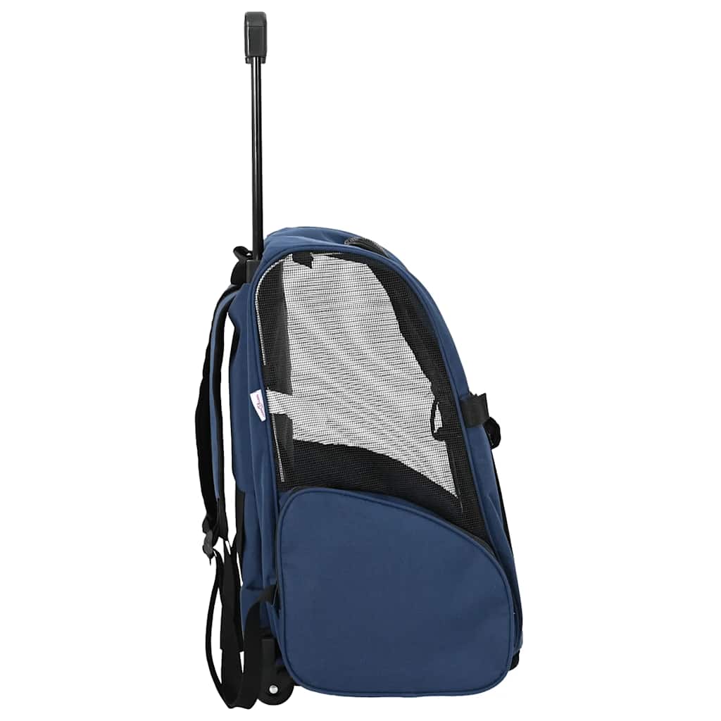Carrello per animali domestici 3 in 1 Design Blu 48x32x(57-106) cm Tessuto Oxford | homemem39