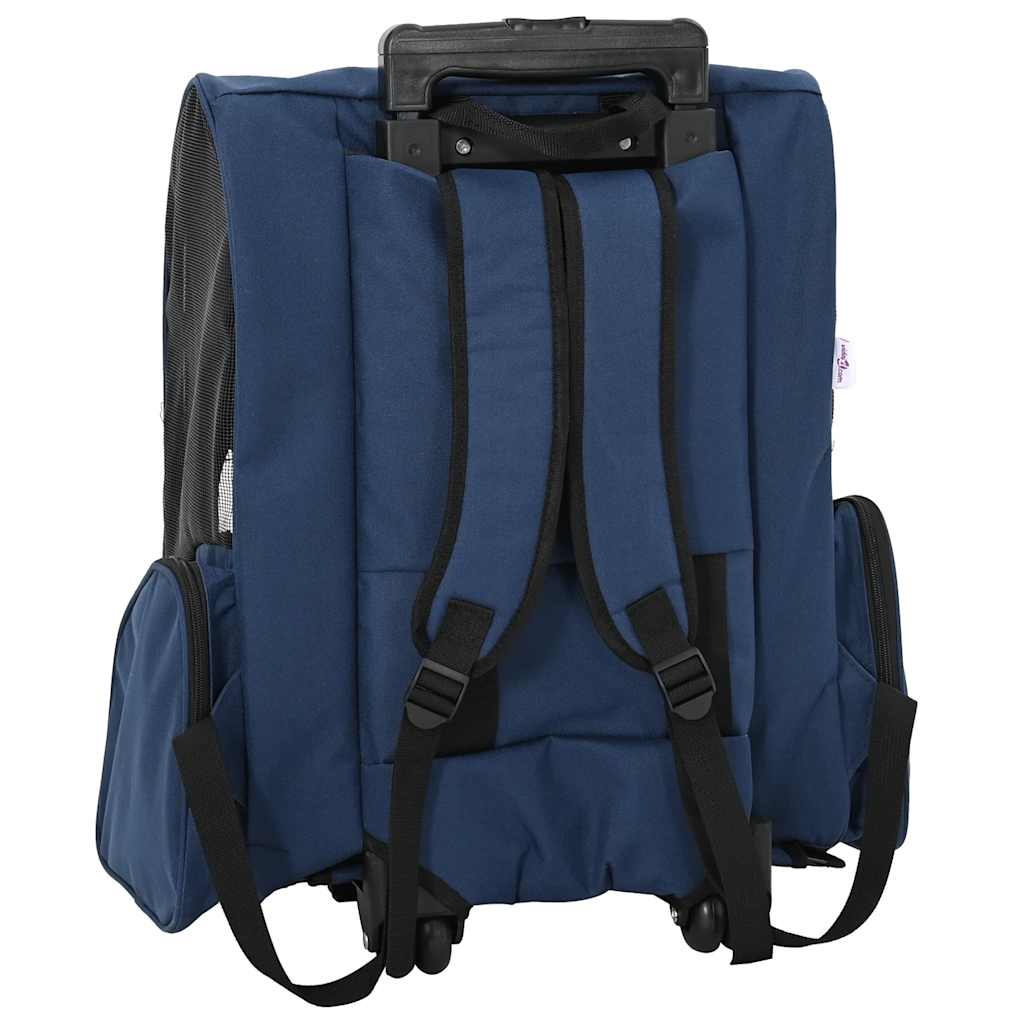 Carrello per animali domestici 3 in 1 Design Blu 48x32x57 cm Tessuto Oxford - homemem39