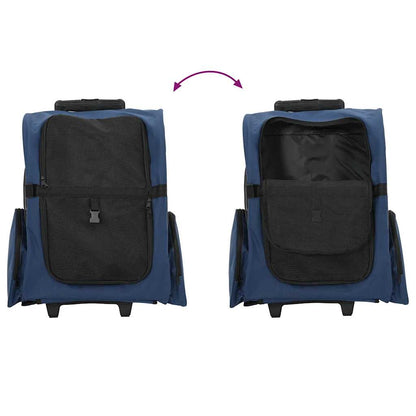 Carrello per animali domestici 3 in 1 Design Blu 48x32x57 cm Tessuto Oxford - homemem39