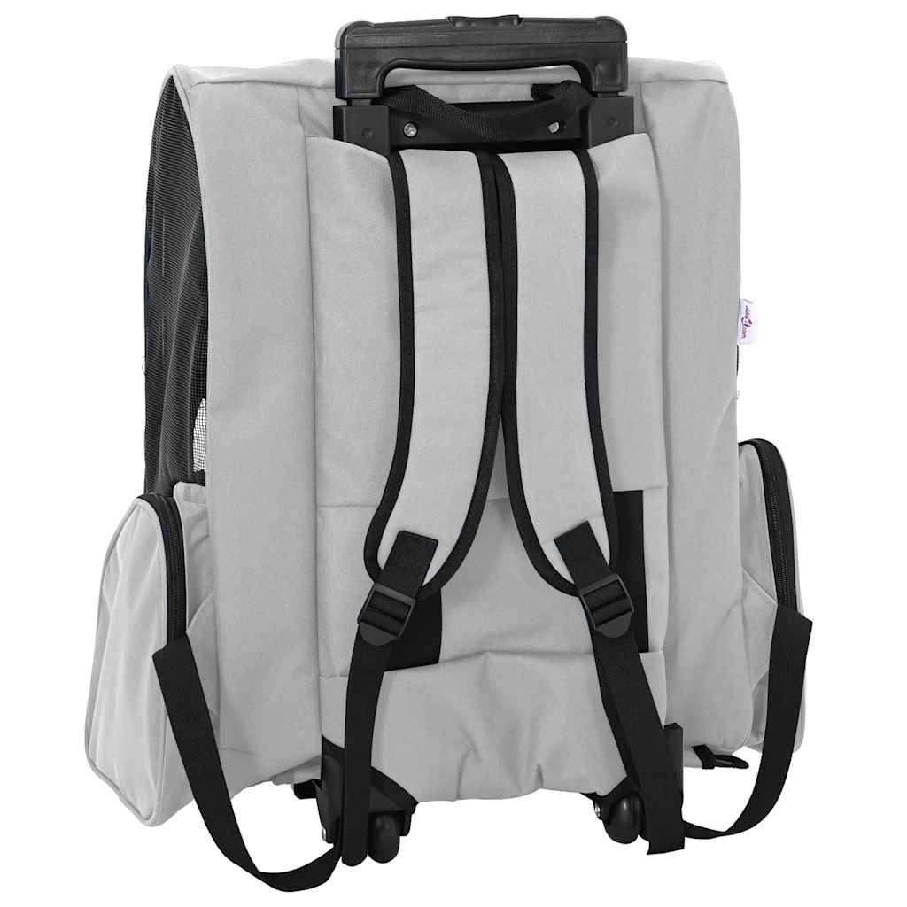 Carrello per animali domestici 3 in 1 design grigio 48x32x57 cm tessuto Oxford - homemem39