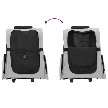 Carrello per animali domestici 3 in 1 design grigio 48x32x57 cm tessuto Oxford - homemem39