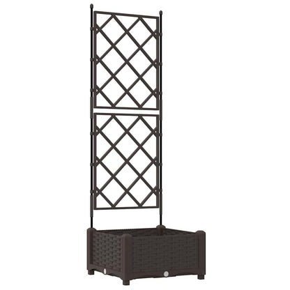 Vaso da Giardino con Trellis Marrone 40 x 40 x 125.5 cm PP