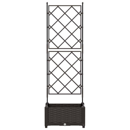 Vaso da Giardino con Trellis Marrone 40 x 40 x 125.5 cm PP