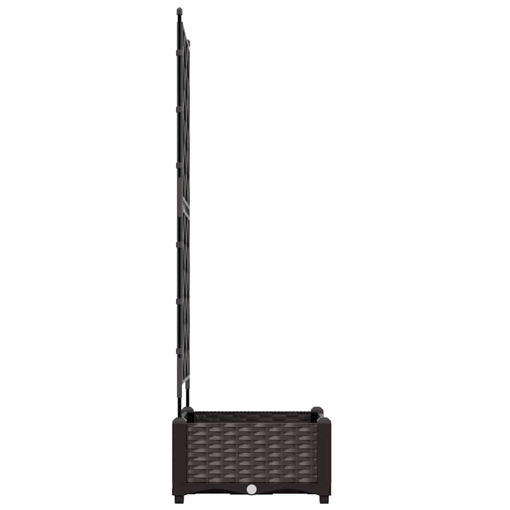 Vaso da Giardino con Trellis Marrone 40 x 40 x 125.5 cm PP