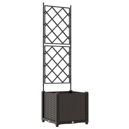 Vaso da Giardino con Trellis Marrone 40 x 40 x 143 cm PP