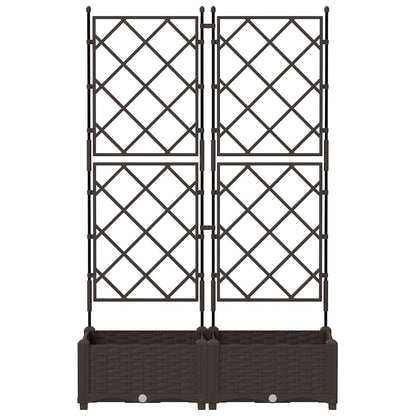 Vaso da Giardino con Trellis Marrone 80 x 40 x 125.5 cm PP