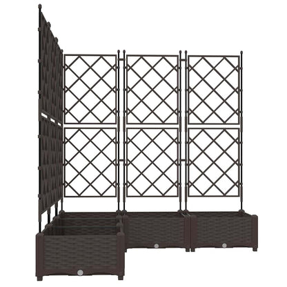 Vaso da Giardino con Trellis 5 pcs Marrone 120 x 120 x 125.5 cm