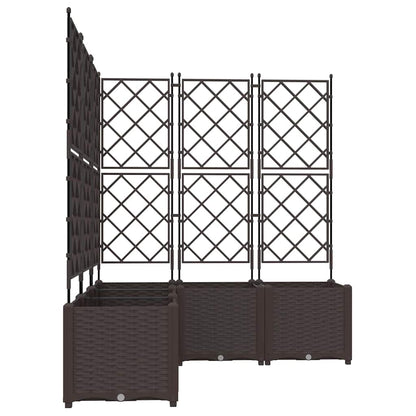 Vaso da Giardino con Trellis 5 pcs Marrone 120 x 120 x 143 cm