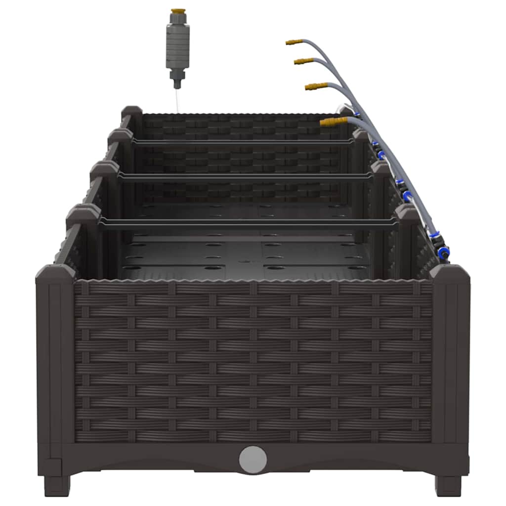 Vasi da giardino Marrone 160 x 40 x 22 cm Acciaio - homemem39