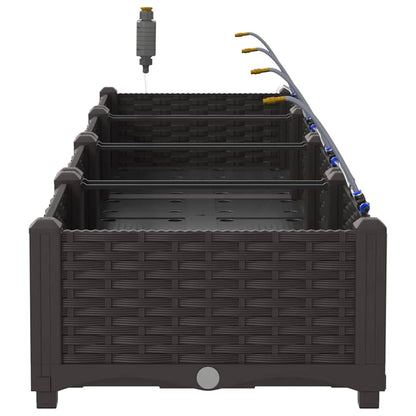 Vasi da giardino Marrone 160 x 40 x 22 cm Acciaio - homemem39