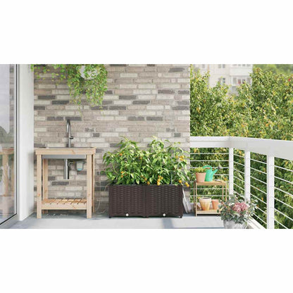 Vasi da giardino Marrone 80 x 40 x 37.5 cm Acciaio
