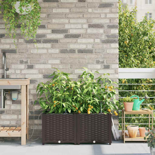 Vasi da giardino Marrone 80 x 40 x 37.5 cm Acciaio