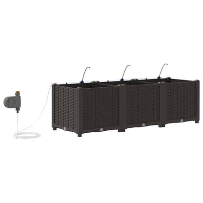 Vasi da giardino Marrone 120 x 40 x 37.5 cm Acciaio