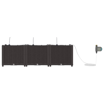 Vasi da giardino Marrone 120 x 40 x 37.5 cm Acciaio