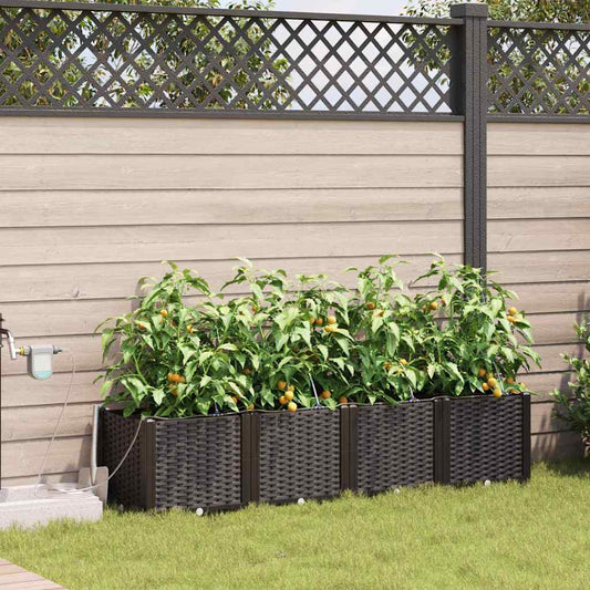 Vasi da giardino Marrone 160 x 40 x 37.5 cm Acciaio