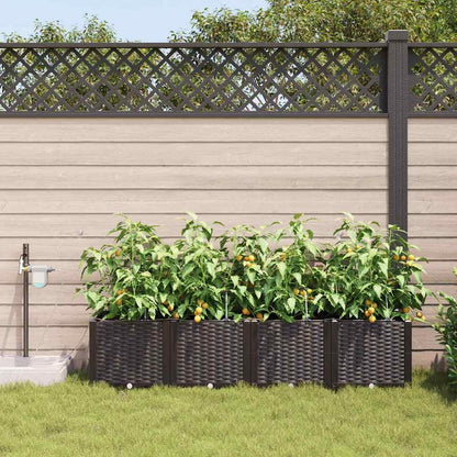 Vasi da giardino Marrone 160 x 40 x 37.5 cm Acciaio