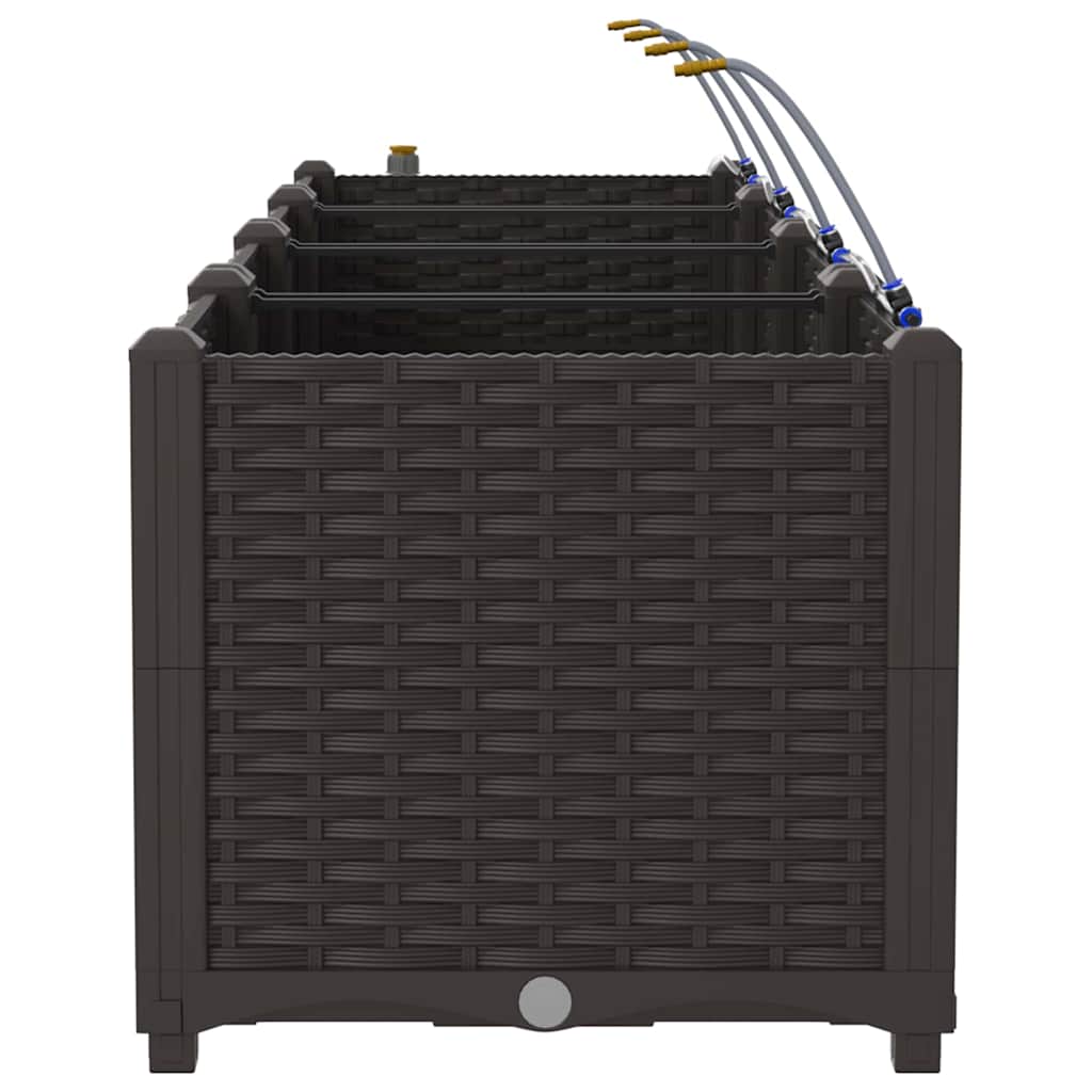 Vasi da giardino Marrone 160 x 40 x 37.5 cm Acciaio - homemem39