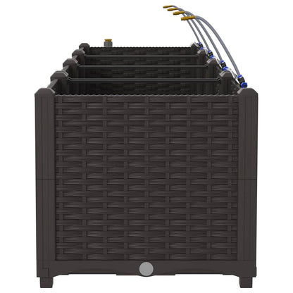 Vasi da giardino Marrone 160 x 40 x 37.5 cm Acciaio - homemem39